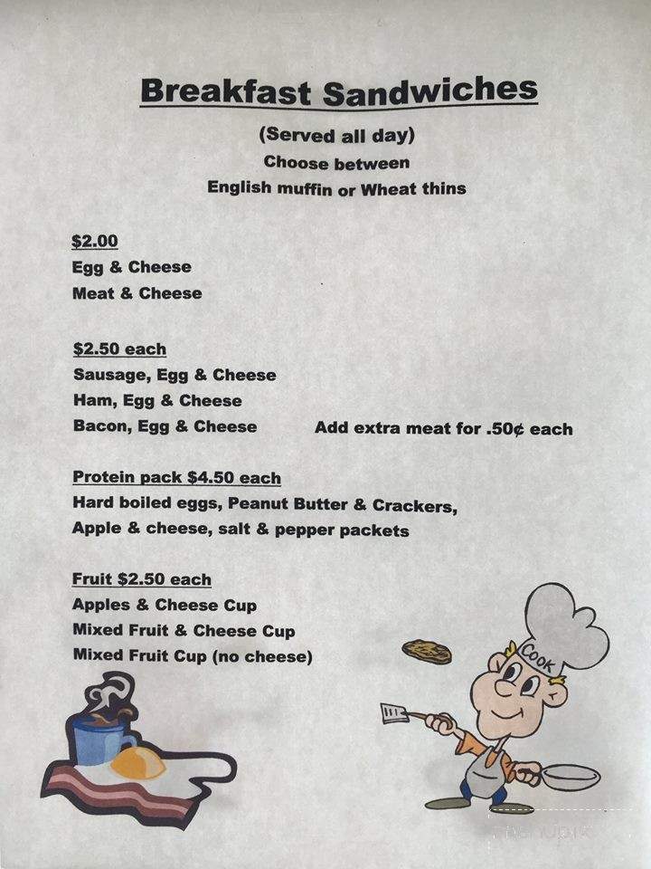 Kandi's Koffee South - Scappoose, OR menu_pic