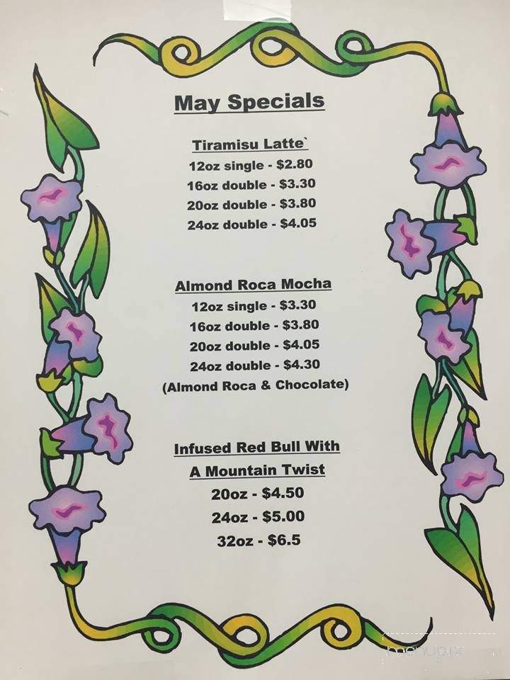 Kandi's Koffee South - Scappoose, OR menu_pic