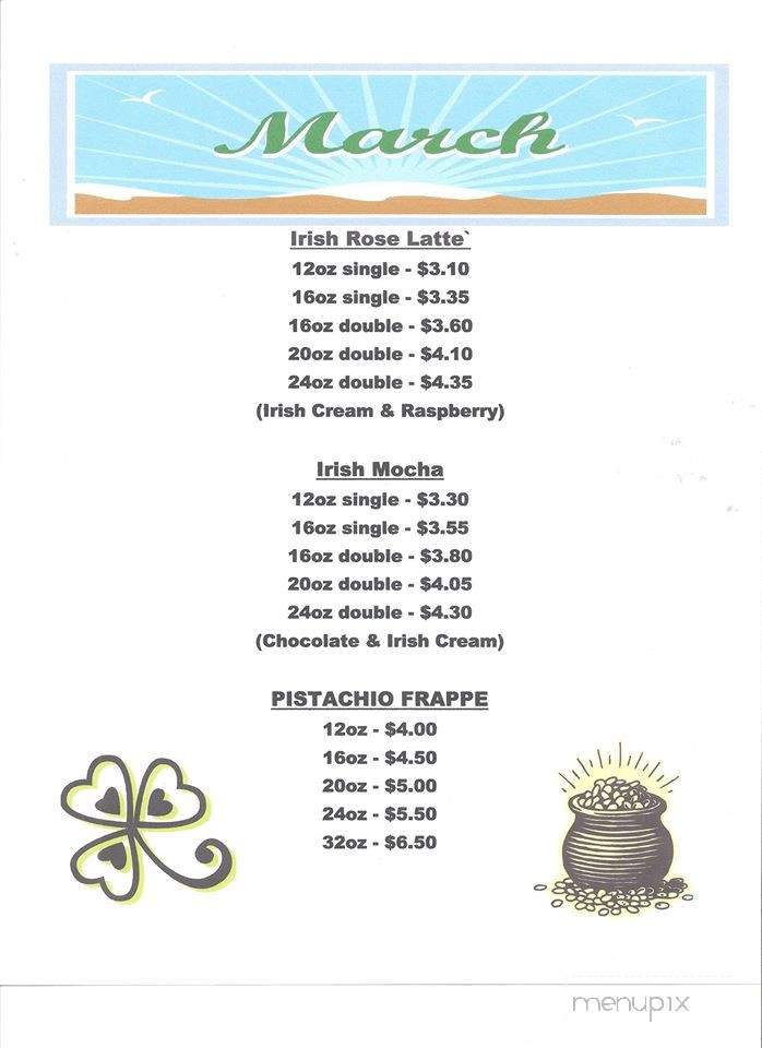 Kandi's Koffee South - Scappoose, OR menu_pic