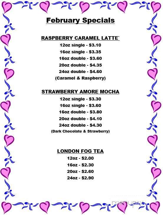 Kandi's Koffee South - Scappoose, OR menu_pic