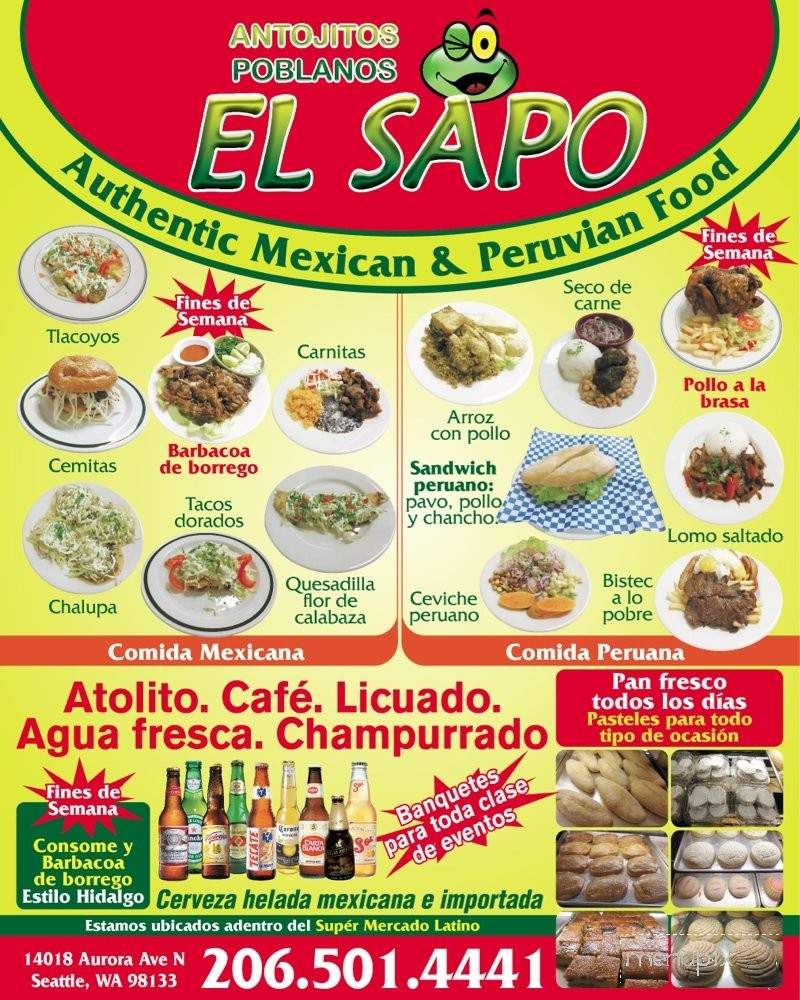 Antojitos Poblanos - Seattle, WA menu_pic