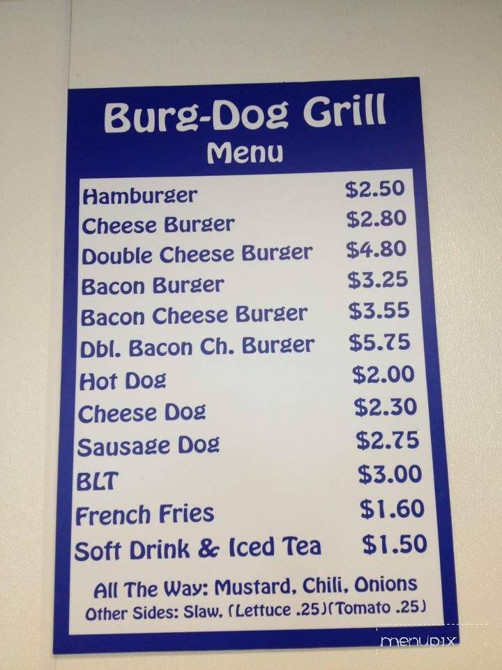 Burg-Dog Grill - Shallotte, NC menu_pic