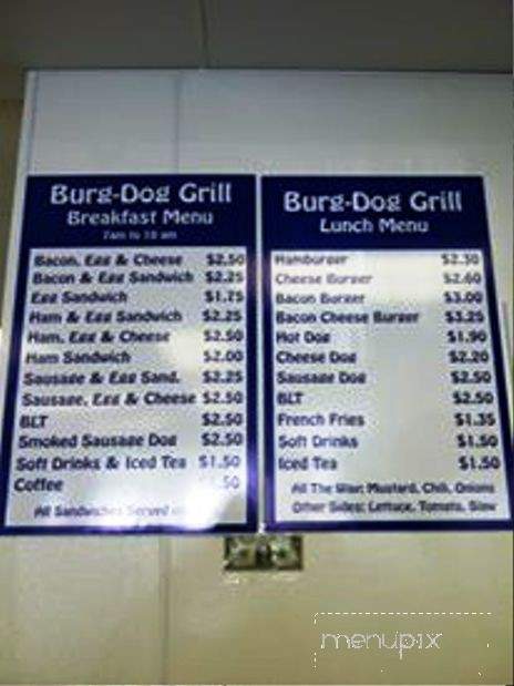 Burg-Dog Grill - Shallotte, NC menu_pic