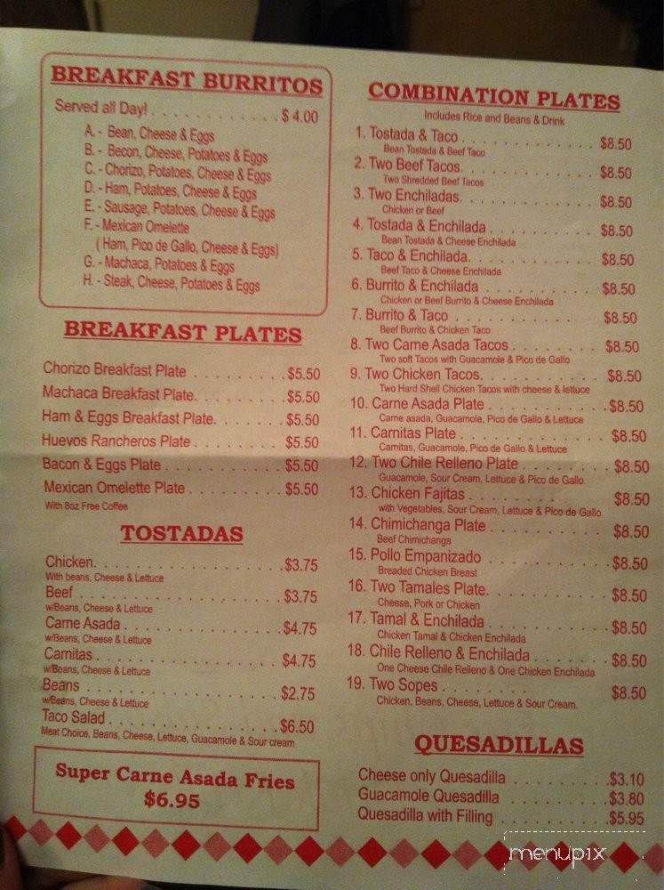 Jalapeno's Taqueria - South Lake Tahoe, CA menu_pic