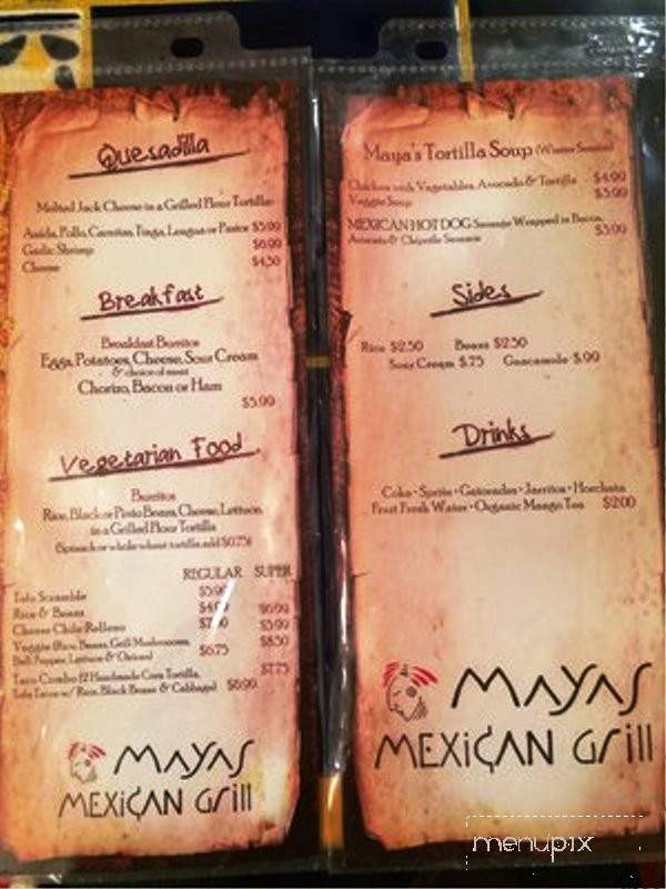 /380337468/Maya-s-Mexican-Grill-Menu-South-Lake-Tahoe-CA - South Lake Tahoe, CA