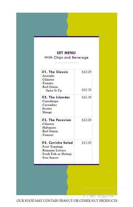 Ceviche Ceviche - South Padre Island, TX menu_pic