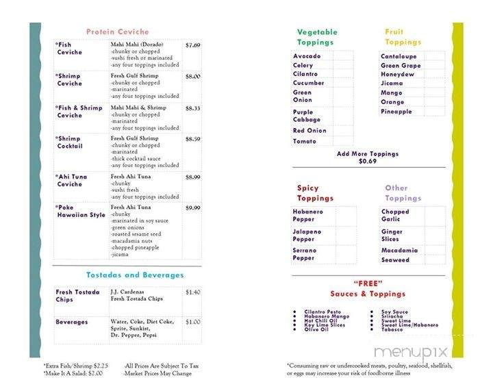 Ceviche Ceviche - South Padre Island, TX menu_pic