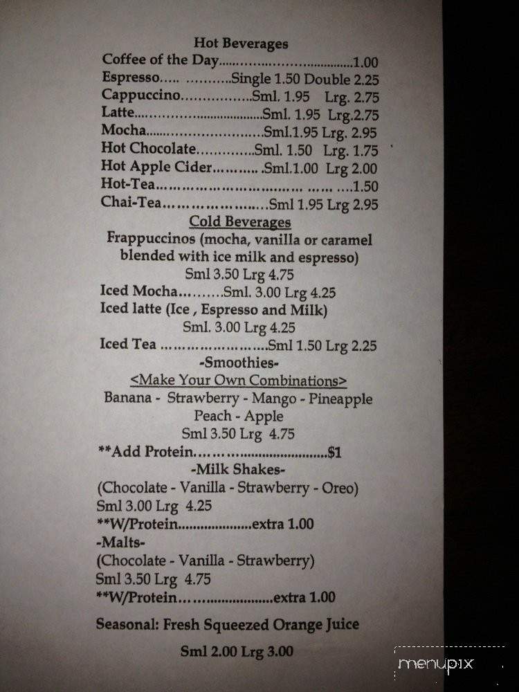 Bravo Cafe & Yogurt - Spring Valley, CA menu_pic