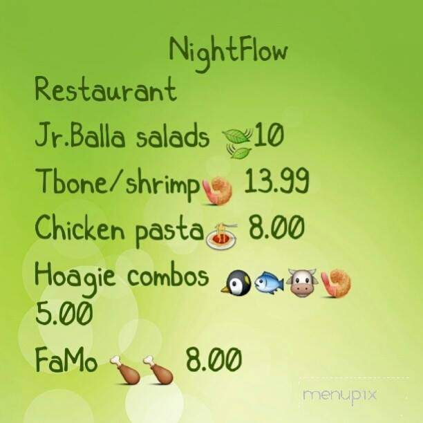 Night Flow Restaurant - St Petersburg, FL menu_pic