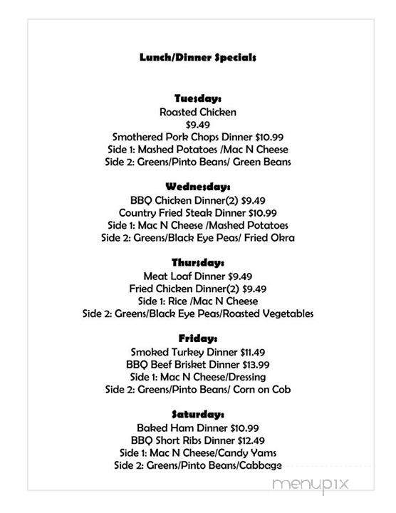 Pate's Cafe & Deli - Stafford, VA menu_pic