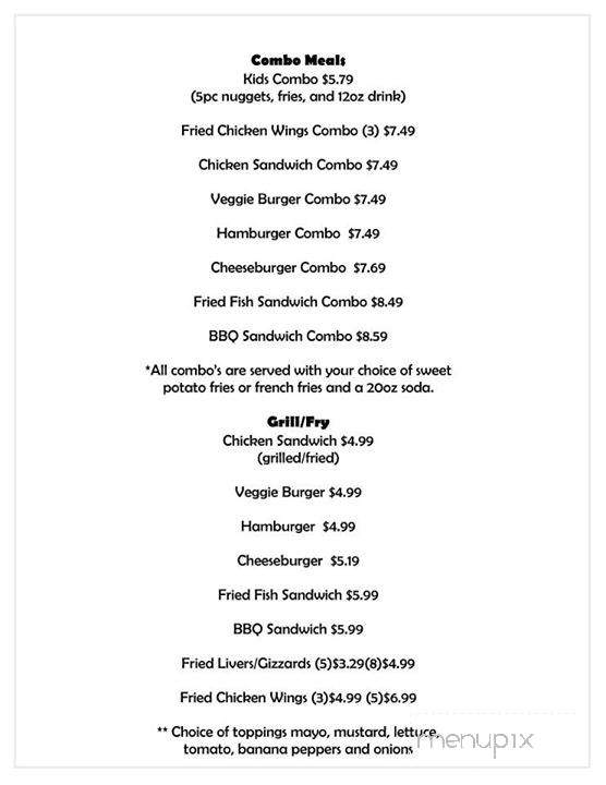 Pate's Cafe & Deli - Stafford, VA menu_pic