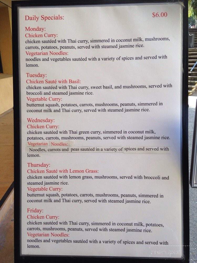 Thai Cafe - Stanford, CA menu_pic