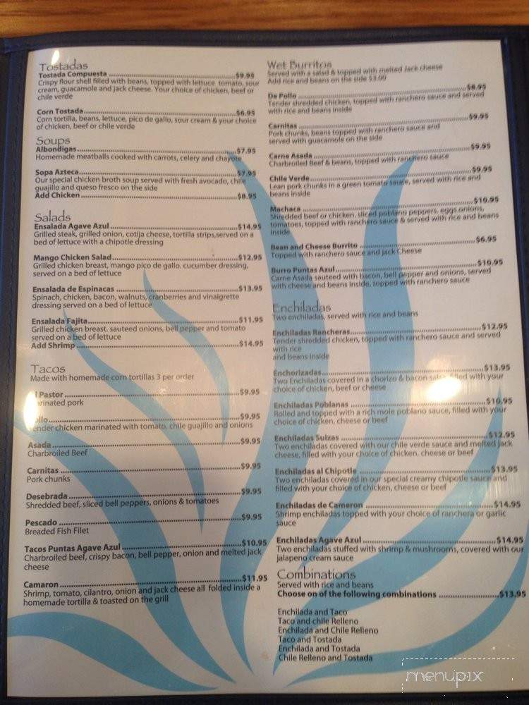 Agave Azul Mexican Grill - Stateline, NV menu_pic