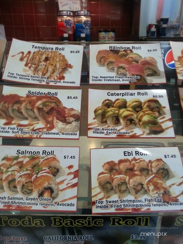 Toda Sushi & Grill - Stockton, CA menu_pic