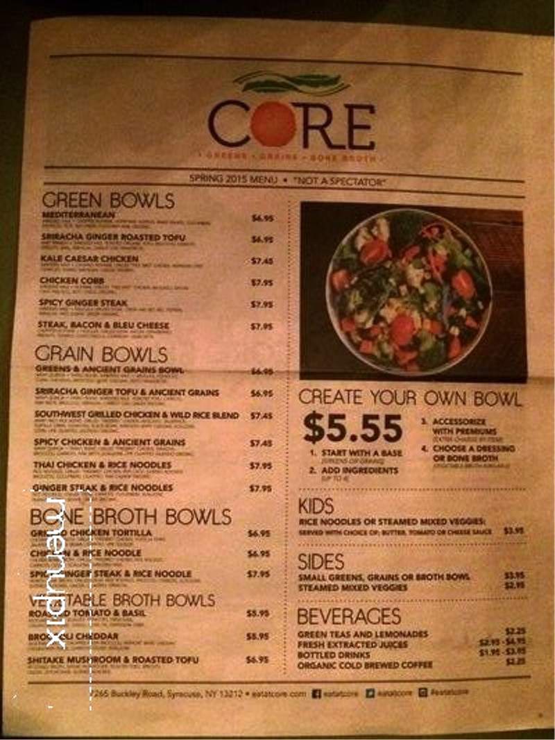 Core Greens, Grains & Bone Broth - Syracuse, NY menu_pic