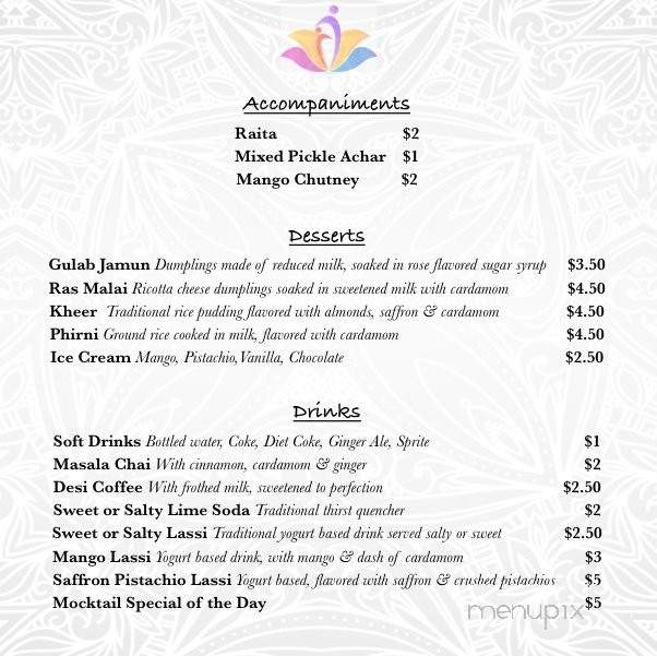 Desi By Nature - Tampa, FL menu_pic