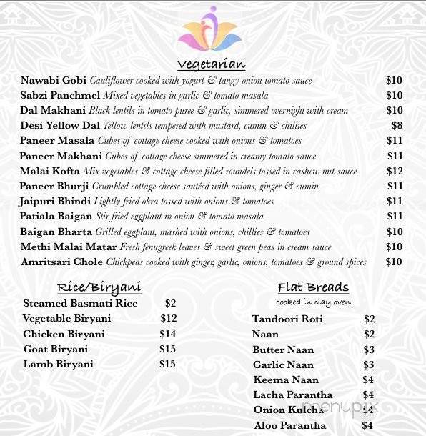 Desi By Nature - Tampa, FL menu_pic