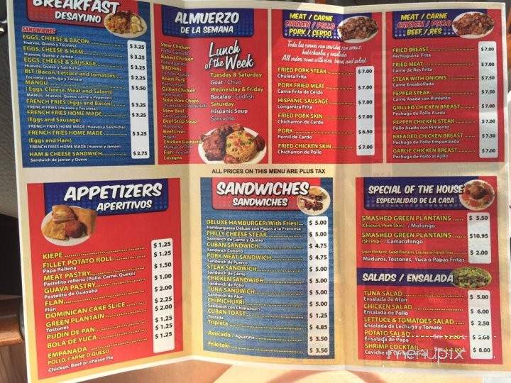 El Tipico Criollo - Tampa, FL menu_pic