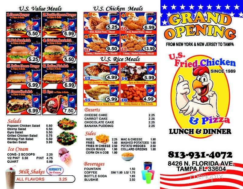 US Fried Chicken - Tampa, FL menu_pic