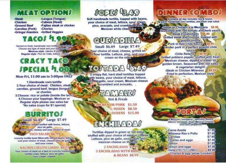 Tacos Cielito Lindo - Tarpon Springs, FL menu_pic