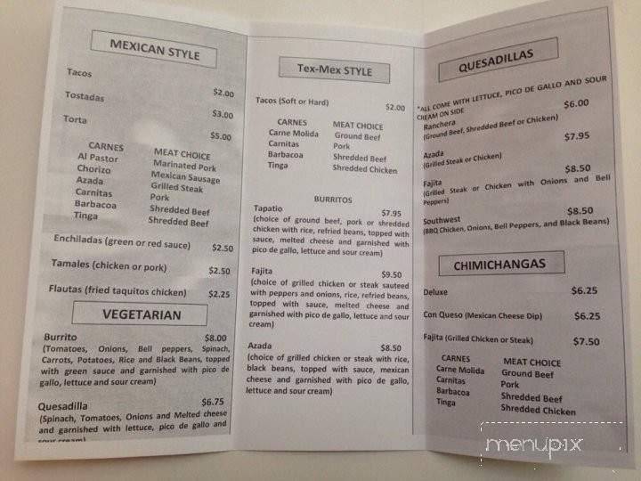 El Tapatio Express - Taunton, MA menu_pic