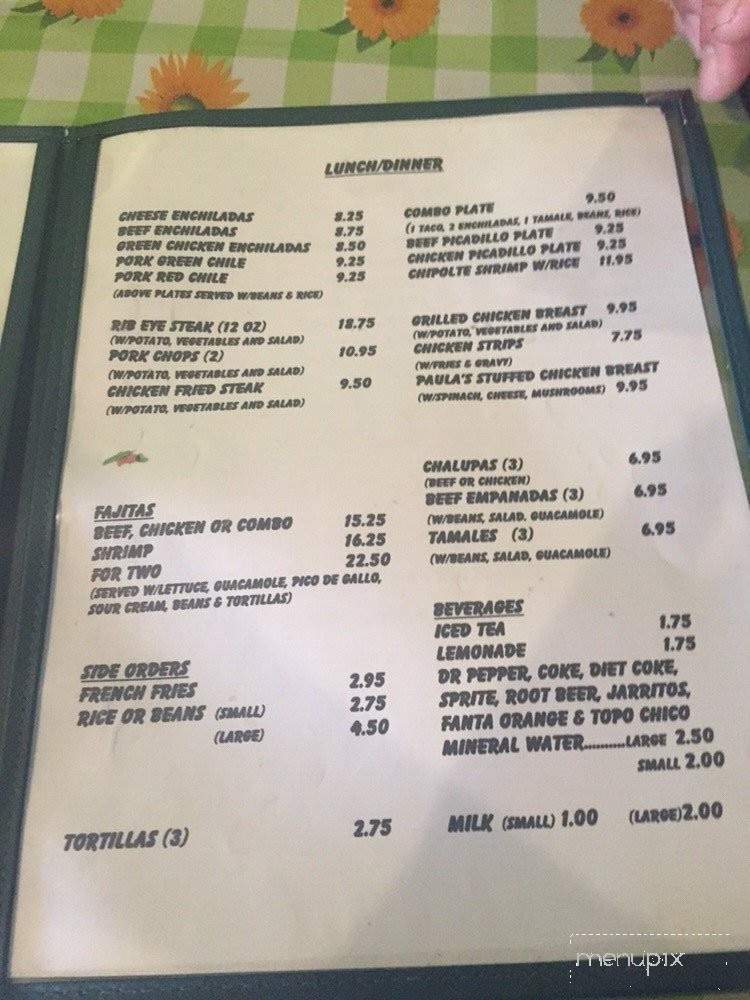 Online Menu of Chili Pepper Cafe, Terlingua, TX