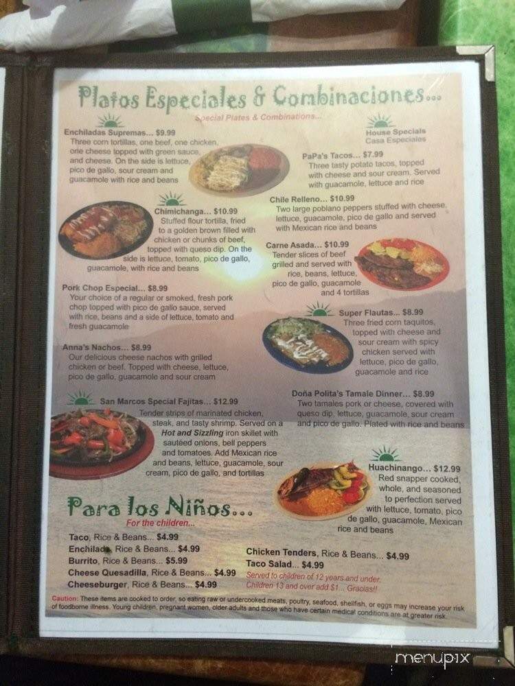 San Marco Mexican Restaurant - Toledo, OH menu_pic