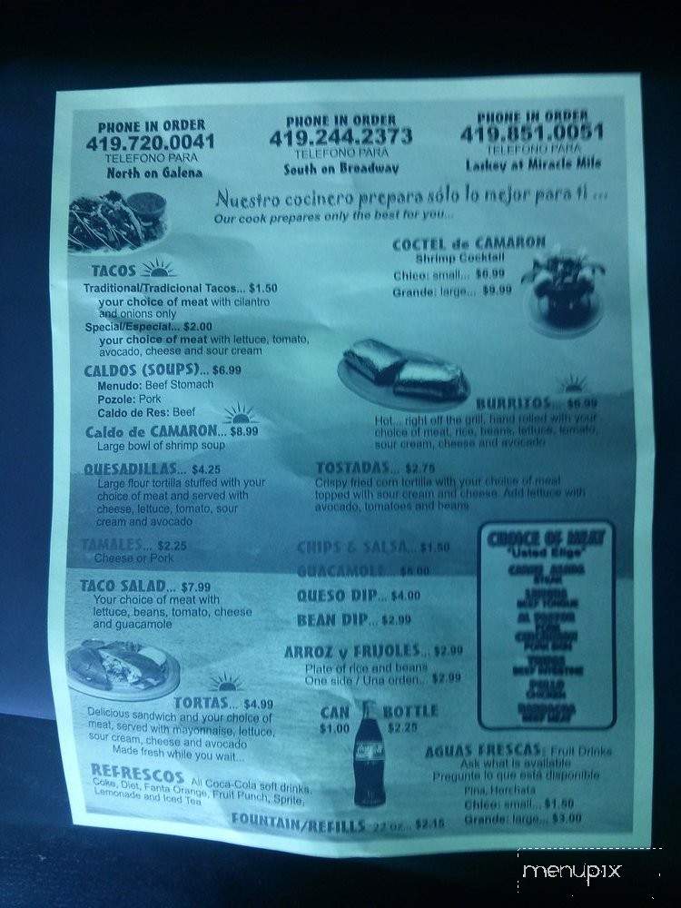 San Marco Mexican Restaurant - Toledo, OH menu_pic