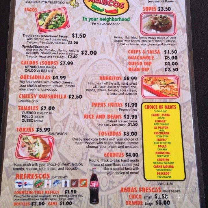 San Marcos - Toledo, OH menu_pic
