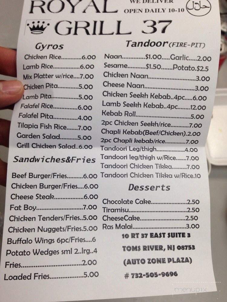 Royal Grill 37 - Toms River, NJ menu_pic