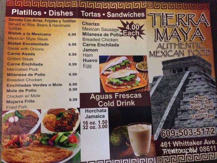 Tierra Maya - Trenton, NJ menu_pic
