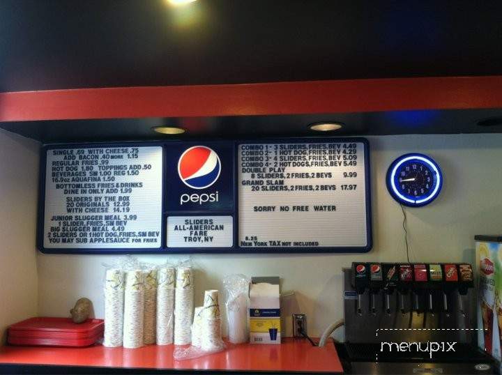 Sliders All-American Fare - Troy, NY menu_pic