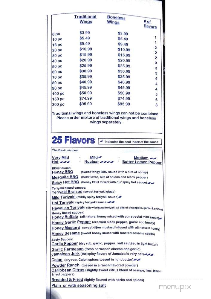 Atlanta's Best Wings - Tucker, GA menu_pic