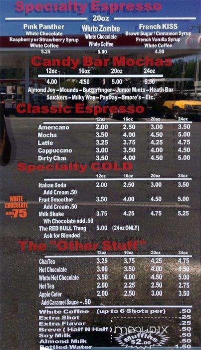 Tuk-Town Espresso - Tukwila, WA menu_pic