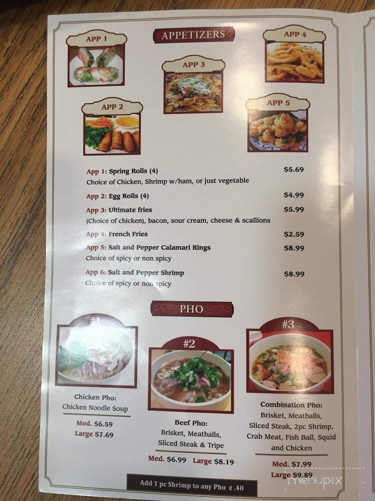 Pho 99 Noodle House - Tulare, CA menu_pic