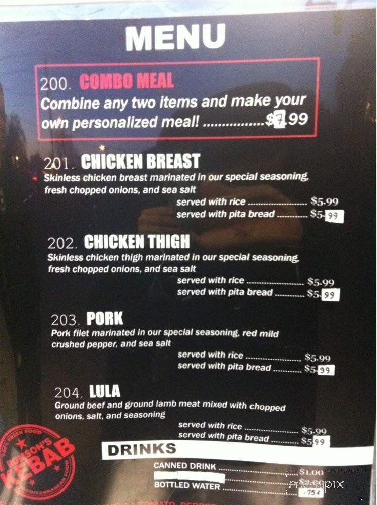 Romson's Kebab - Turlock, CA menu_pic