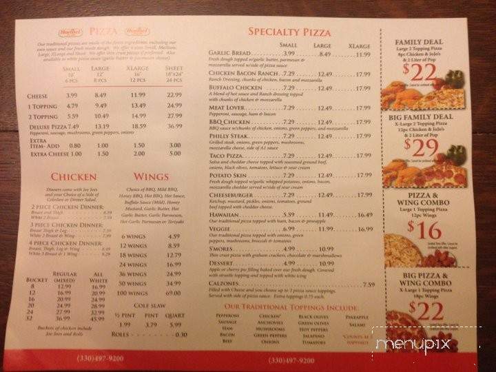 Bob's Pizza - Uniontown, OH menu_pic
