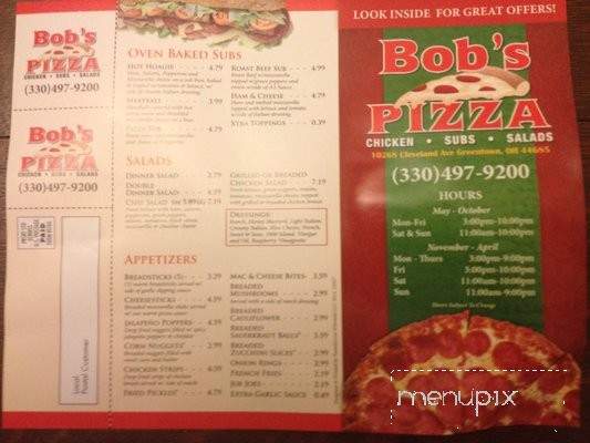 Bob's Pizza - Uniontown, OH menu_pic