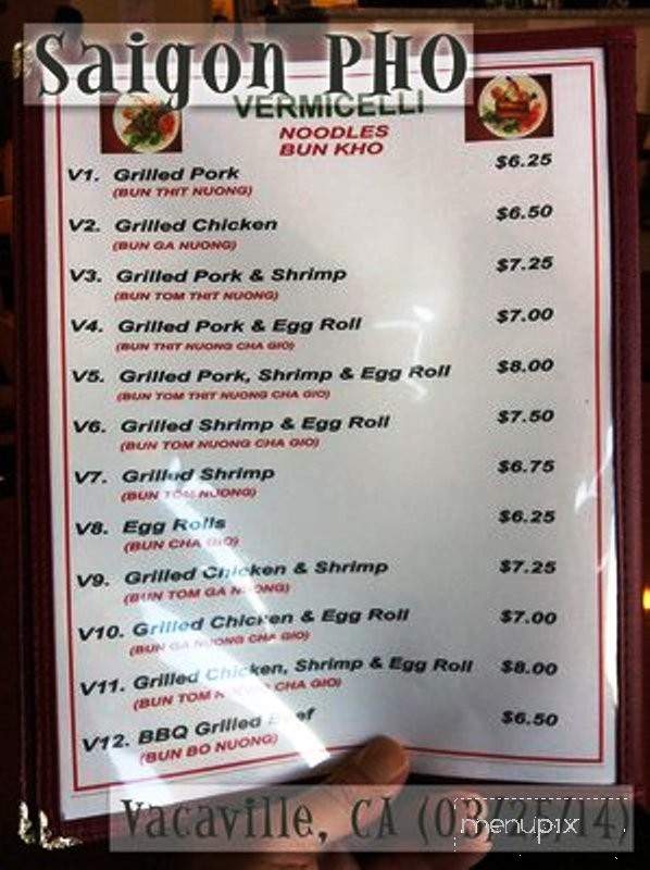 /380343009/Saigon-Pho-Menu-Vacaville-CA - Vacaville, CA