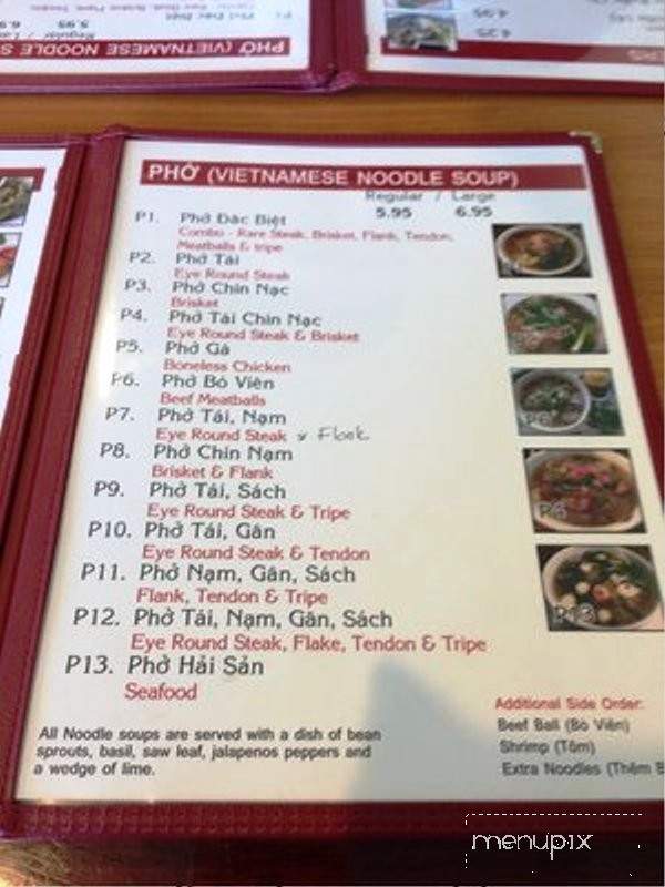 Saigon Pho - Vacaville, CA menu_pic