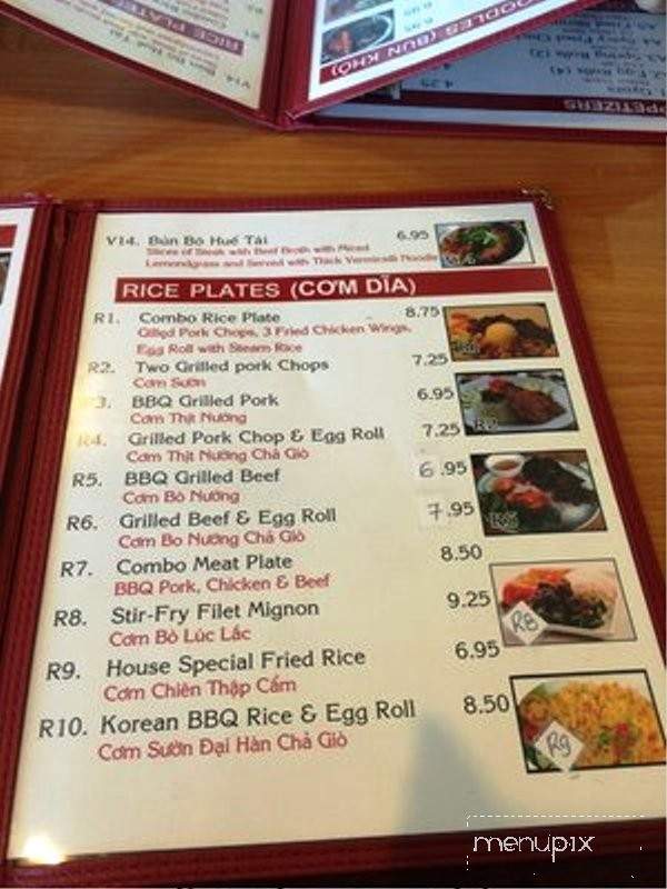 Saigon Pho - Vacaville, CA menu_pic