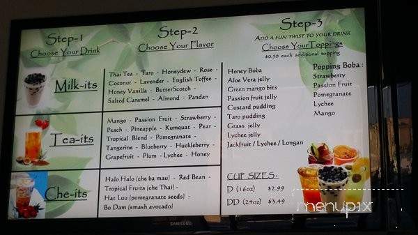 Tea Its - Van Nuys, CA menu_pic