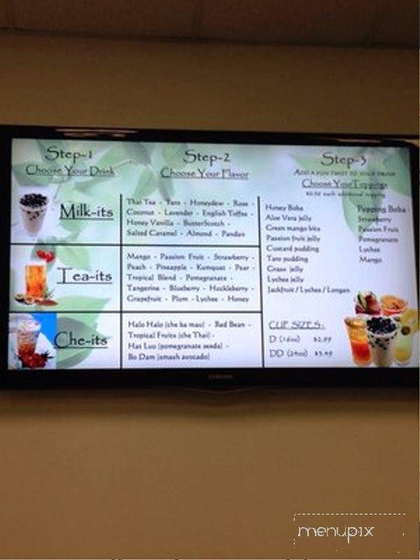 Tea Its - Van Nuys, CA menu_pic