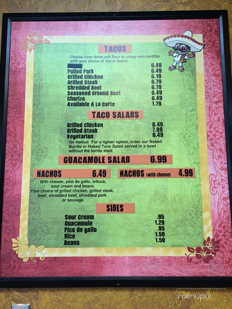 Chavas Mexican Grill - Vincennes, IN menu_pic