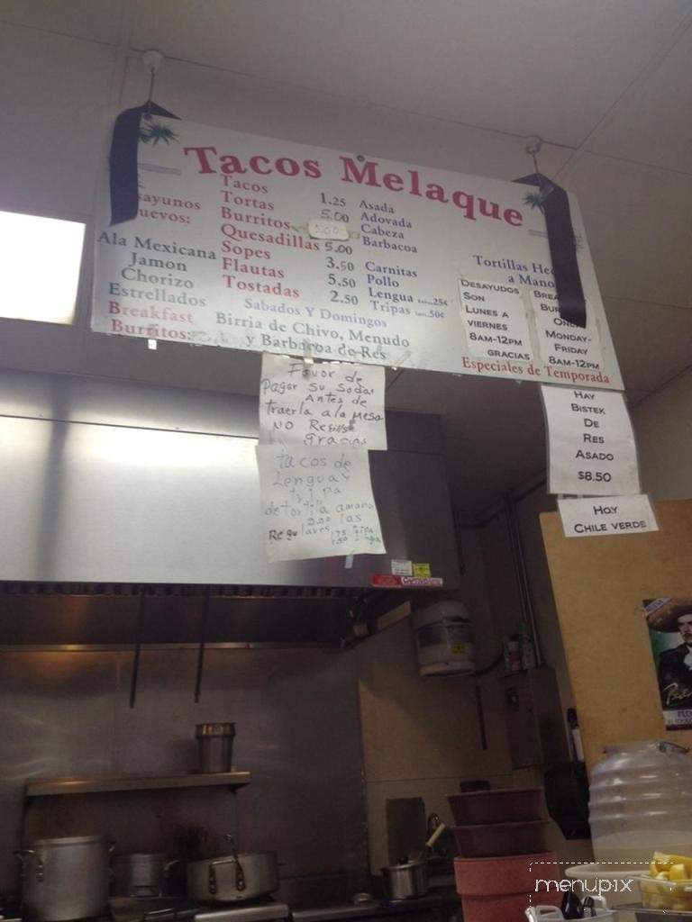 Tacos Malaque - Visalia, CA menu_pic