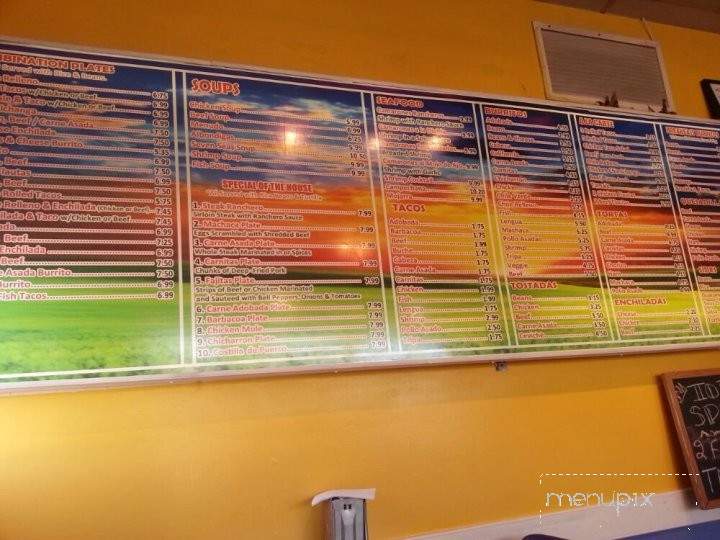 California Mexican Restaurant - Vista, CA menu_pic