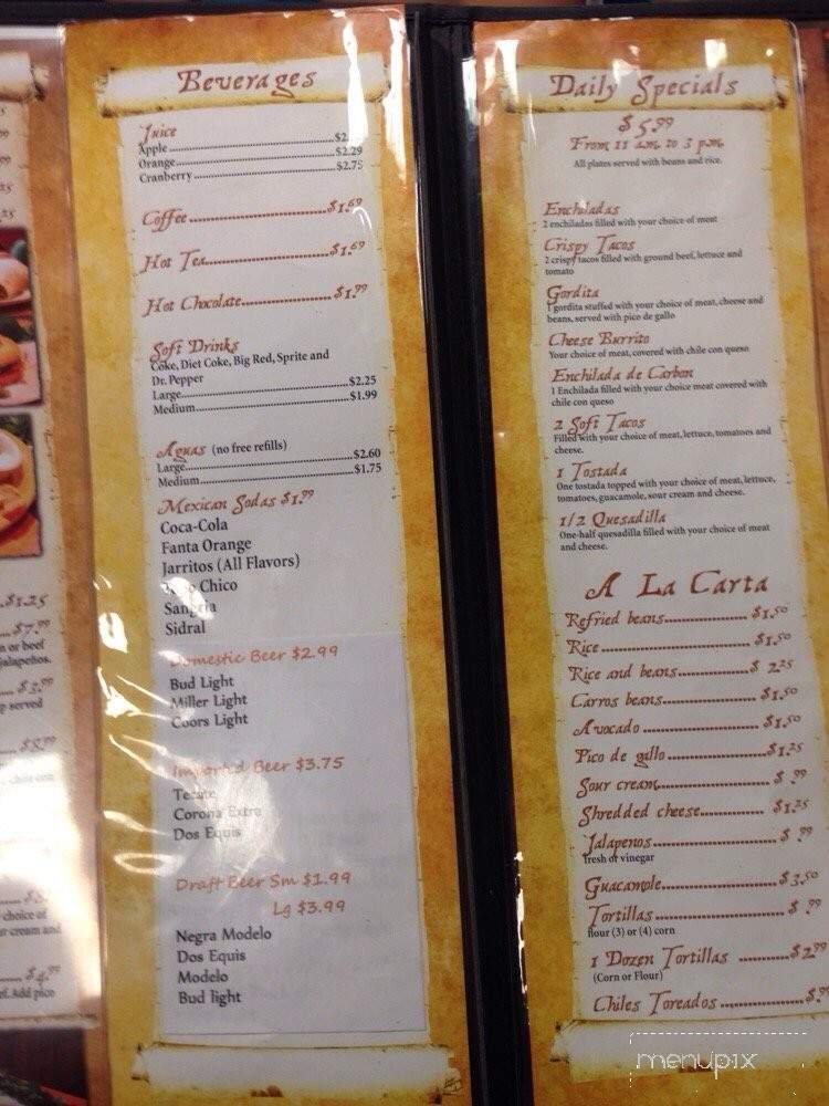 Mi Casita Mexican Food - Waco, TX menu_pic