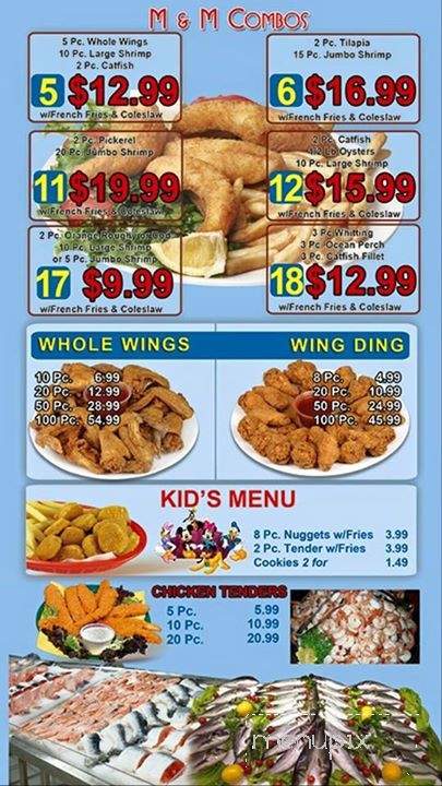M and M Fish and Chicken Carryout - Warren, MI menu_pic