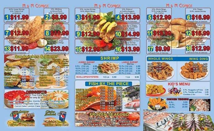 M and M Fish and Chicken Carryout - Warren, MI menu_pic