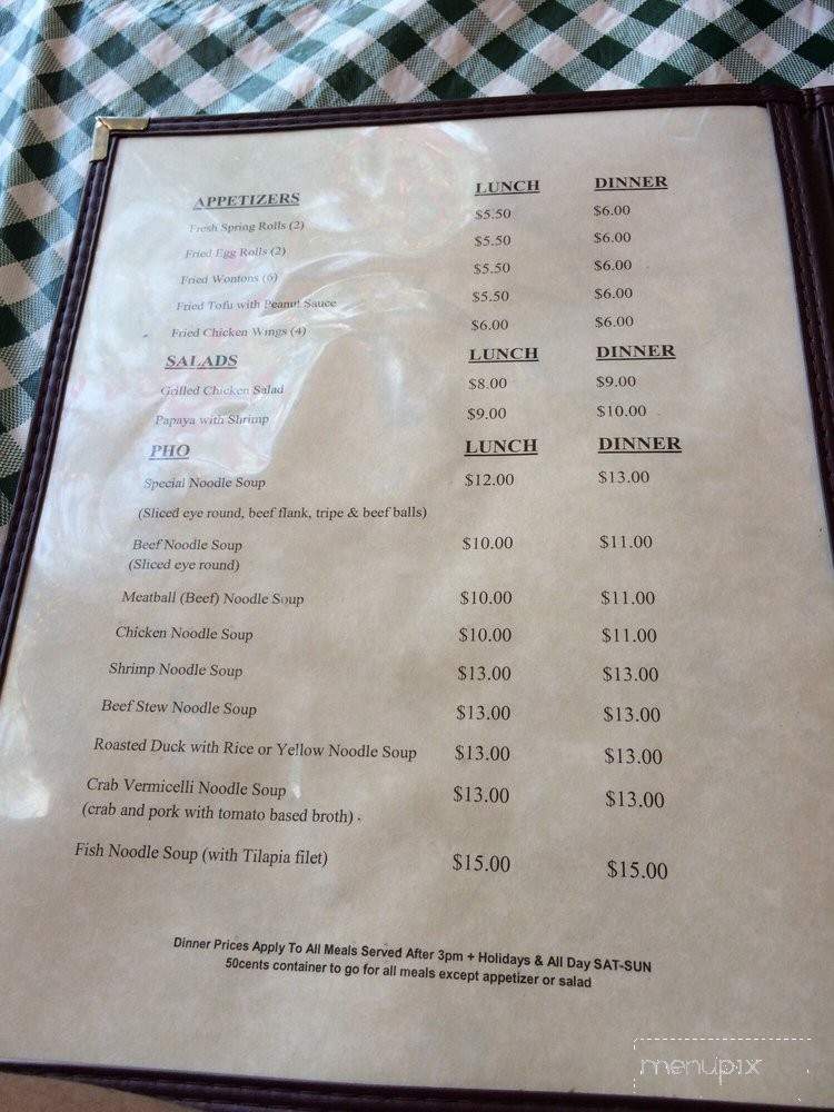 Anh-Dao Taste of Vietnam - Washington, DC menu_pic